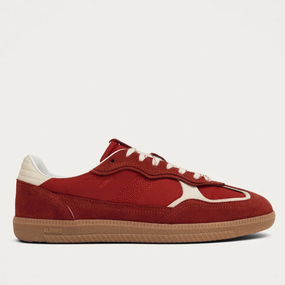 ALOHAS Rife Sheen Red Leather Sneakers 38